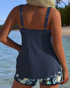 Anna | Gestreept Badpak met Strandshort