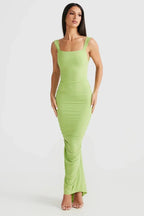 Laluna® | Backless Lang Geplooide Jurk