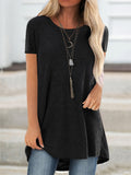 Laluna® | T-shirt met ronde hals en korte mouwen