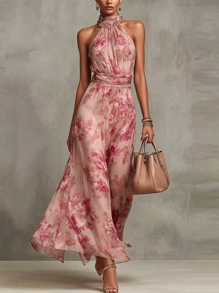 Evelien | Elegante maxi-jurk met bloemenprint
