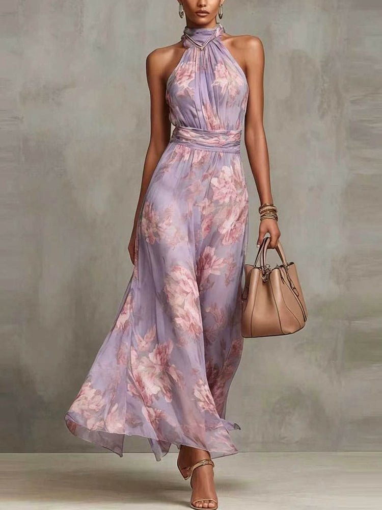 Evelien | Elegante maxi-jurk met bloemenprint