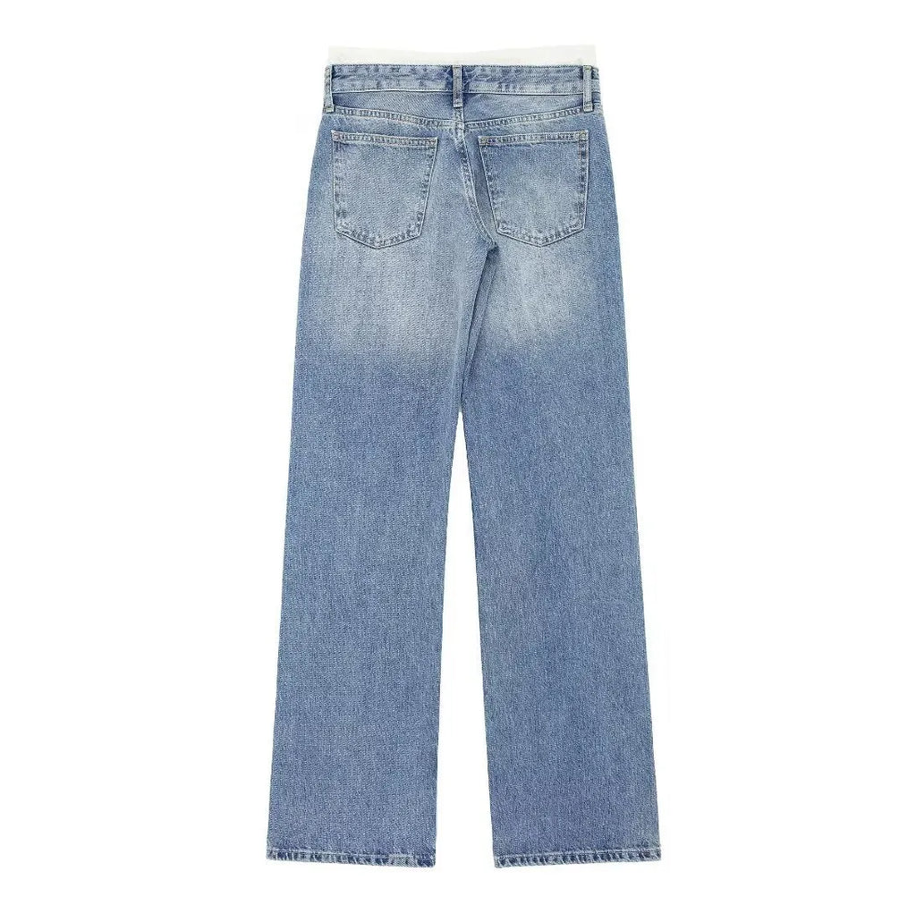 LALUNA® | STRAIGHT WHITE BOXER JEANS