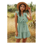 Fiene™- Bohemian Groene Jurk