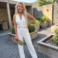 Laluna® | jumpsuit backless v-hals
