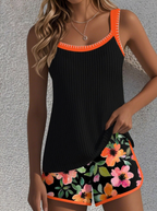 Anouk | Elegante Tankini met Bloemen Short