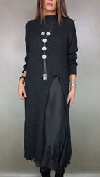 Laluna® | Complete stijlvolle outfit  (Lange trui + jurk)
