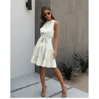 Jill™ - Chique Korte Ibiza Jurk Wit