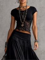 Femke | Set Kant en Geplooide Mousseline Rok