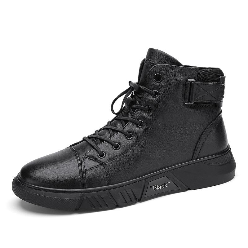 Blackridge | Zwarte Leren Herenschoenen