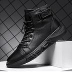 Blackridge | Zwarte Leren Herenschoenen