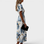 Lisa™ | Moderne midi-jurk met bloemenpatroon