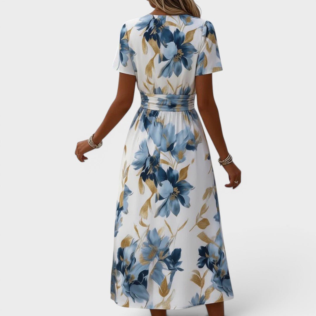 Lisa™ | Moderne midi-jurk met bloemenpatroon