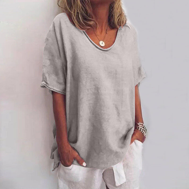 Laluna® | Ruime Linnen T-shirt
