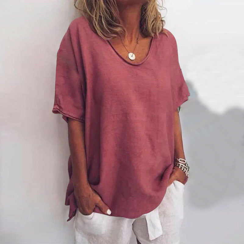Laluna® | Ruime Linnen T-shirt