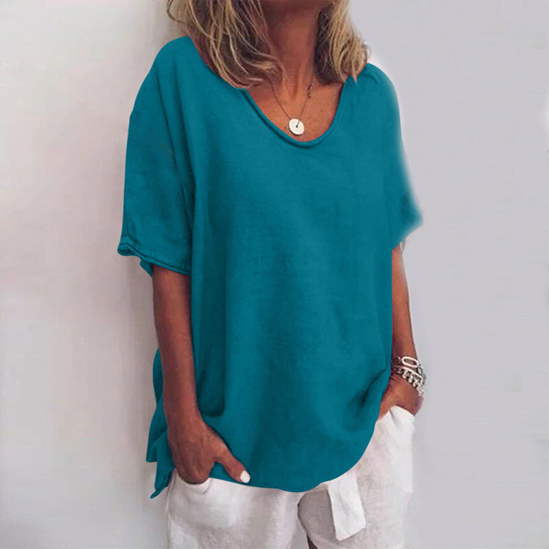 Laluna® | Ruime Linnen T-shirt
