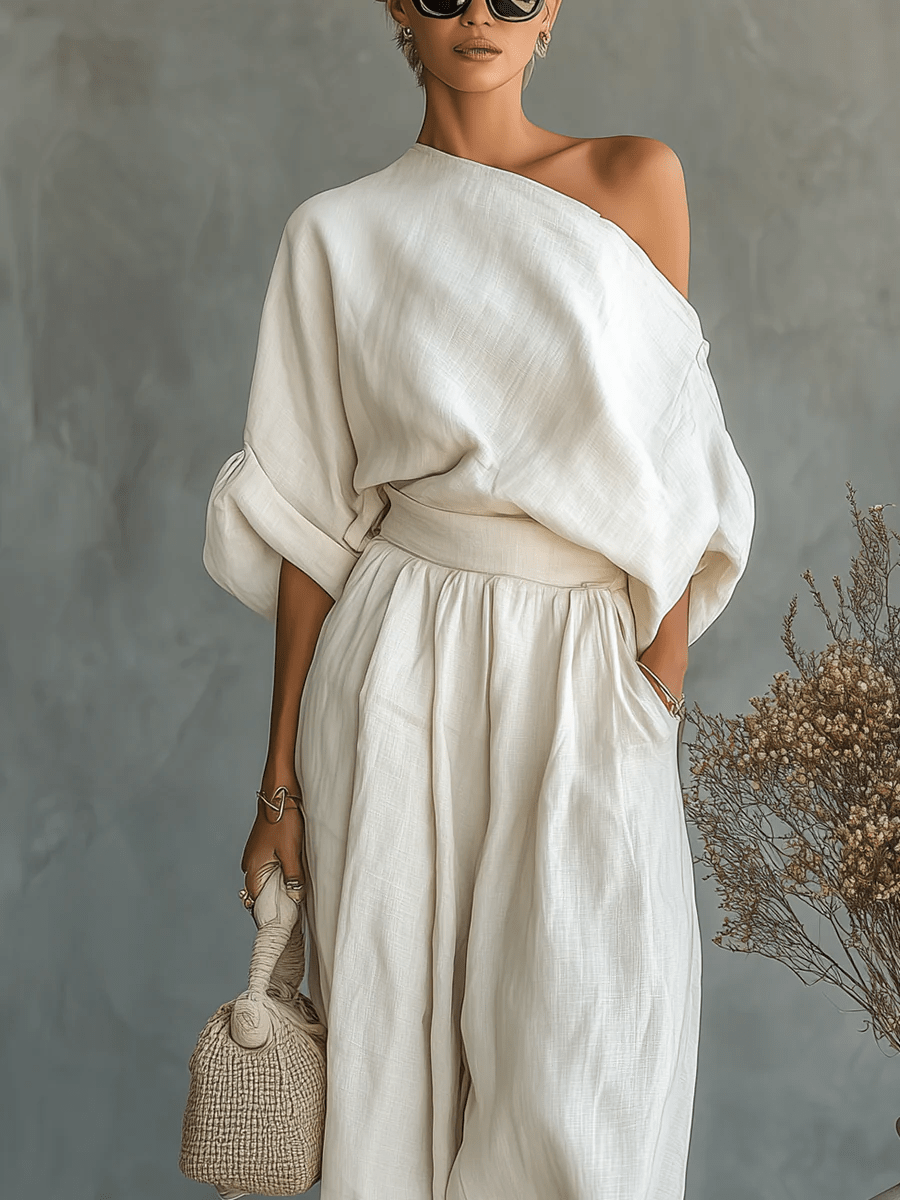Mila | Tweedelig Ensemble met Bardot Hals