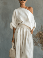 Mila | Tweedelig Ensemble met Bardot Hals