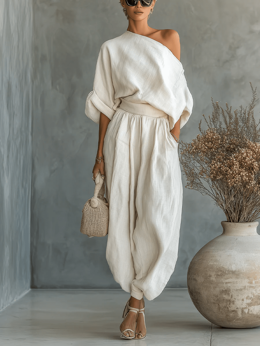 Mila | Tweedelig Ensemble met Bardot Hals