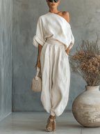 Mila | Tweedelig Ensemble met Bardot Hals