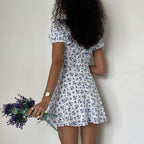 Novi™ Kort Wit Zomer Jurkje Met Boho Bloemenprint