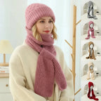 Fleece gevoerde muts en sjaal