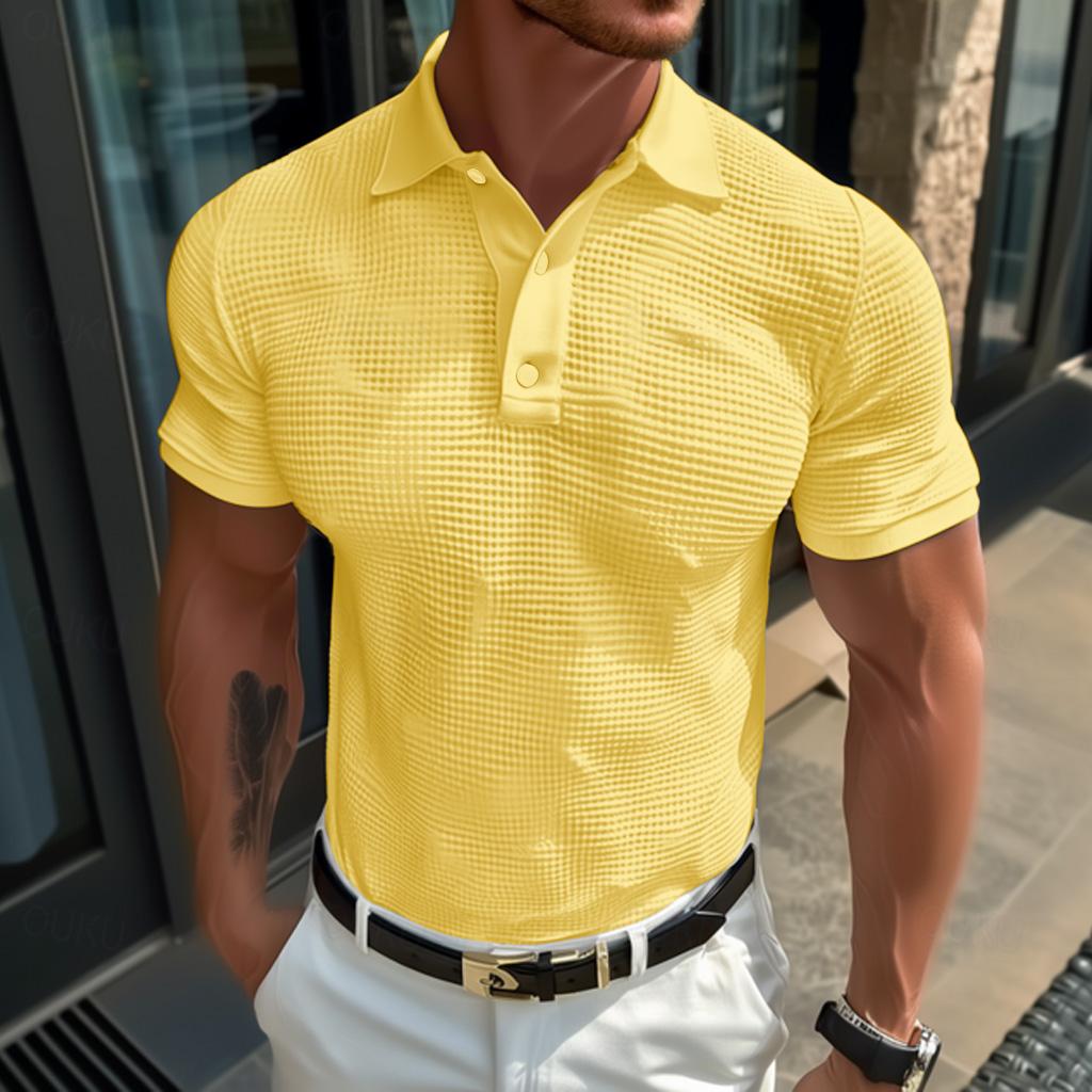 Laluna® | Geribbelde polo-T-shirt