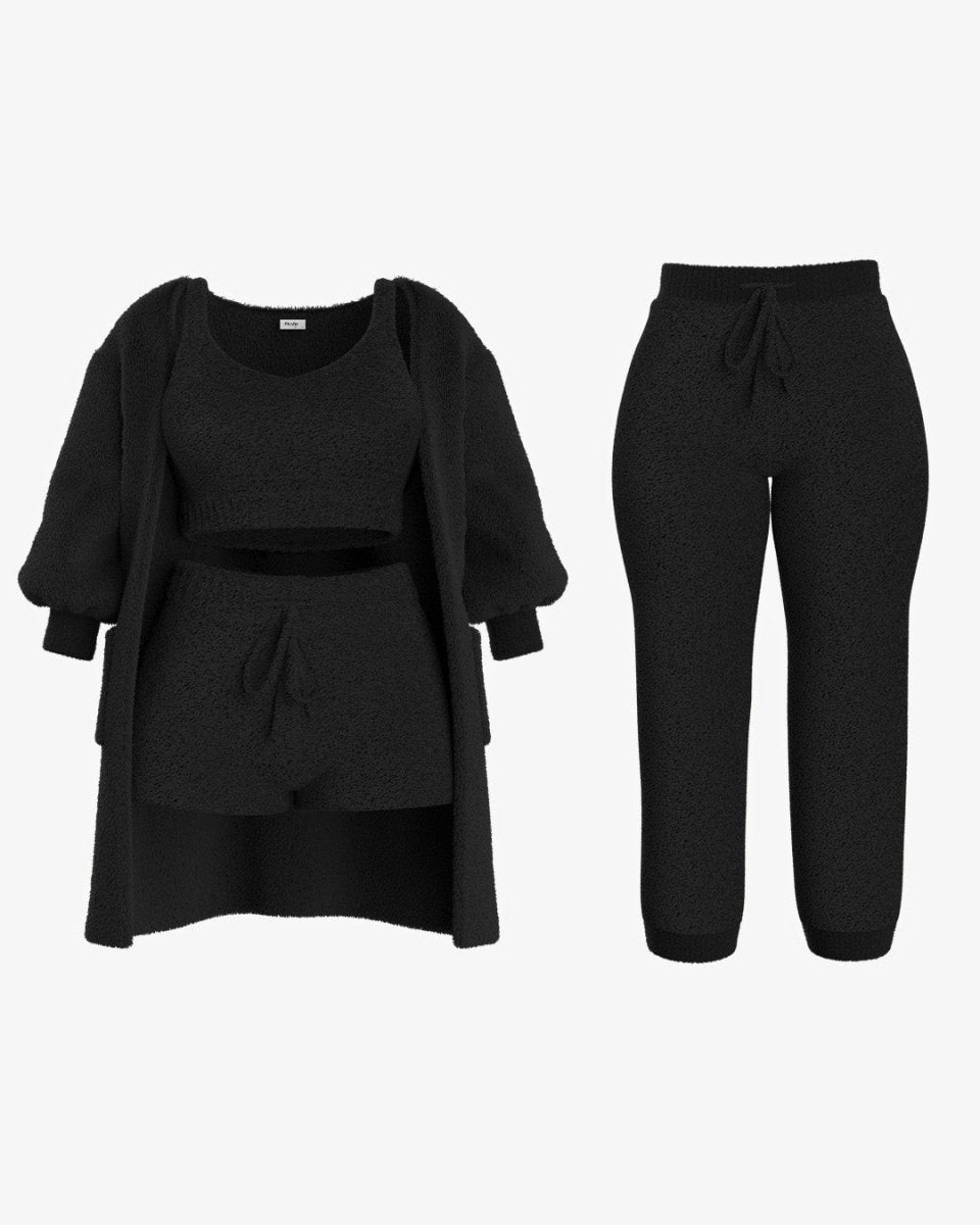 Cozyset van zachte gebreide stof