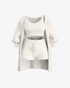 Cozyset van zachte gebreide stof