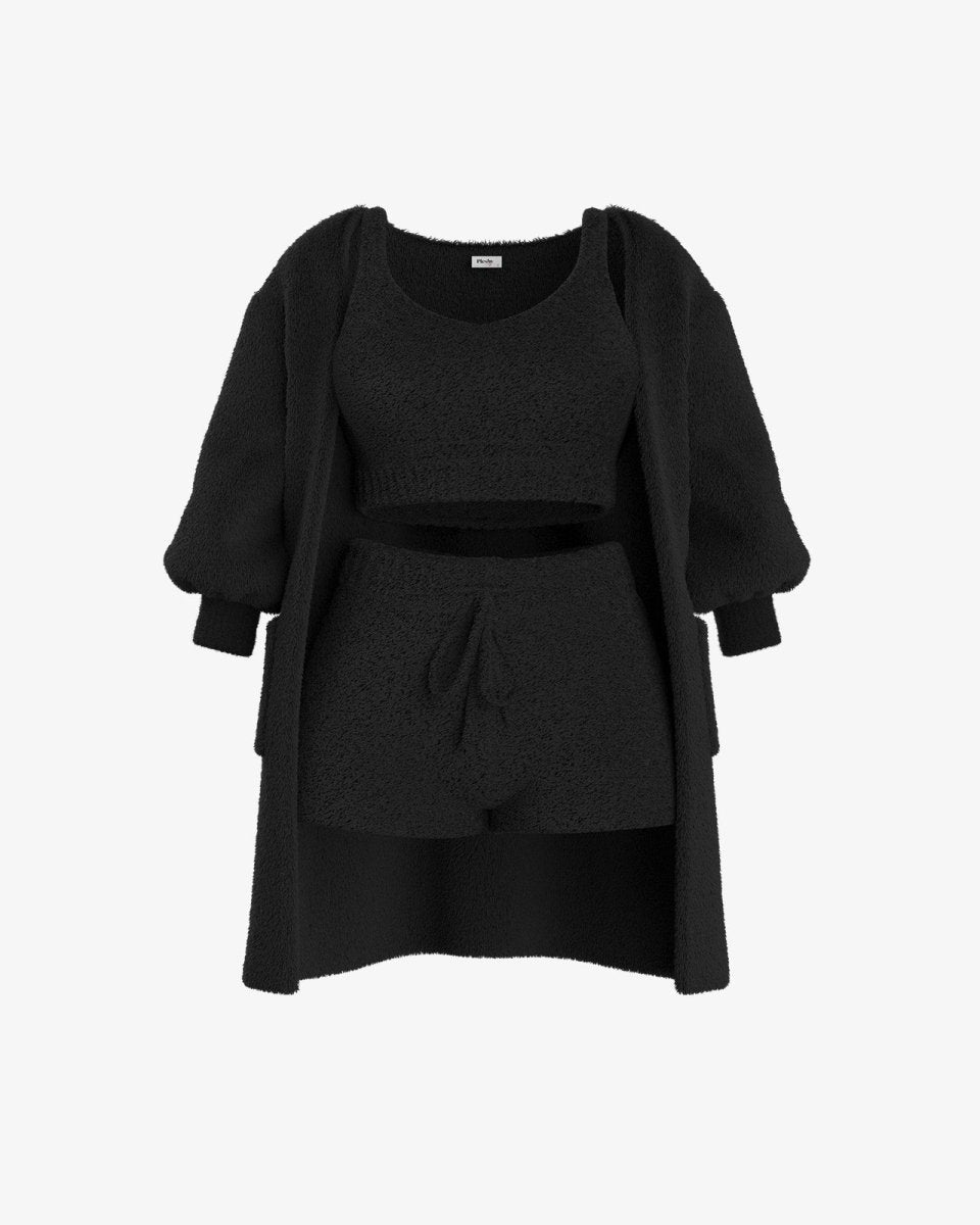 Cozyset van zachte gebreide stof