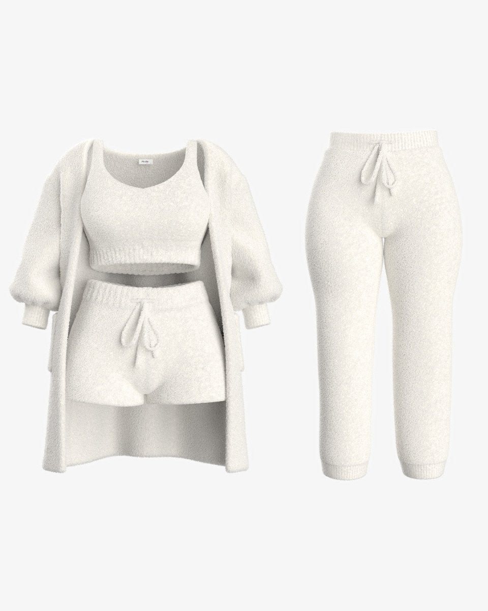 Cozyset van zachte gebreide stof