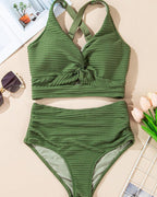Ribbed Twist Bikini Set