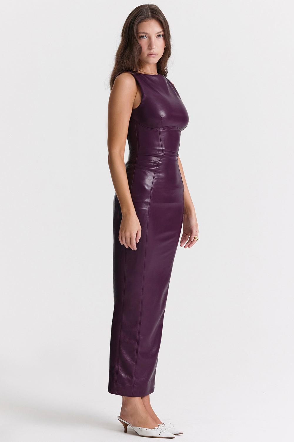 Laluna® | Luxe Leren Maxi Jurk