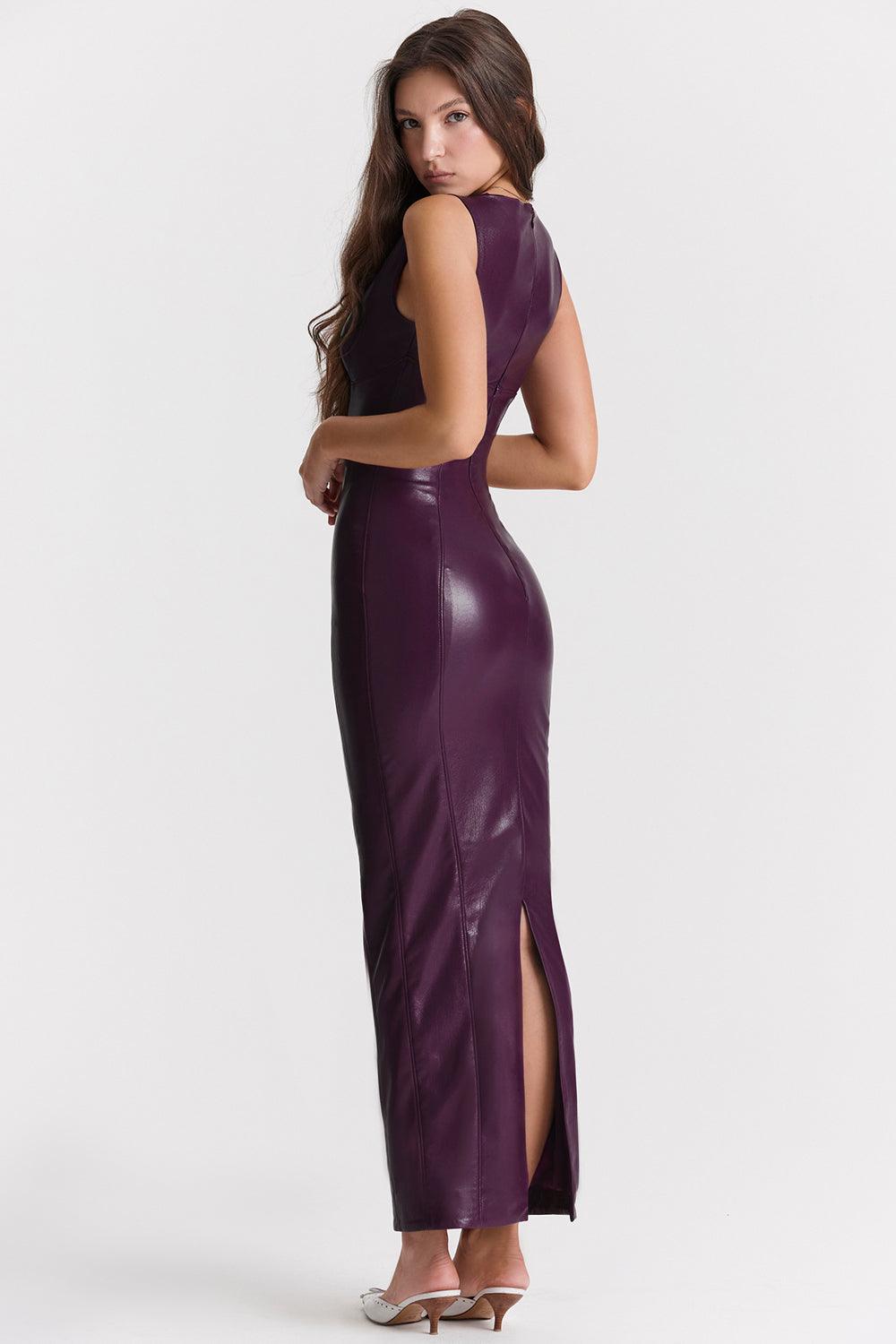 Laluna® | Luxe Leren Maxi Jurk
