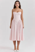 Laluna® | Twill Korset Midi Jurk