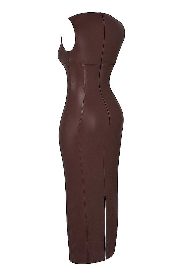 Laluna® | Luxe Leren Maxi Jurk