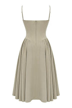 Laluna® | Twill Korset Midi Jurk