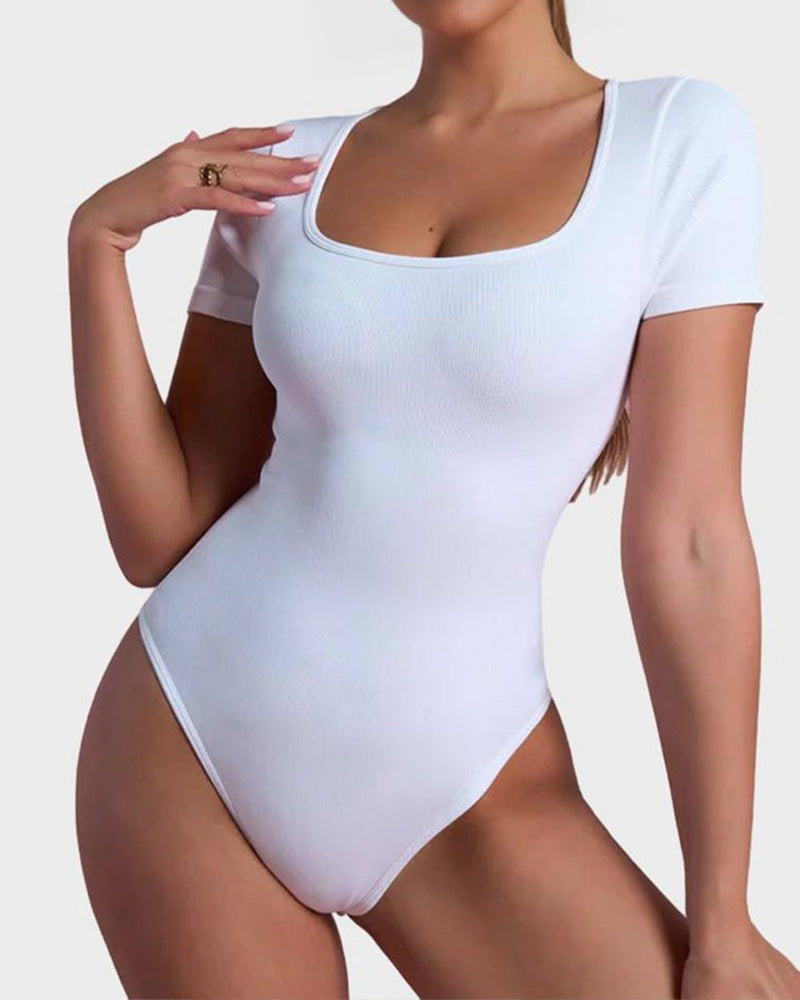 LALUNA® |  BASIC SQUARE NECK BODYSUIT