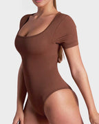 LALUNA® |  BASIC SQUARE NECK BODYSUIT