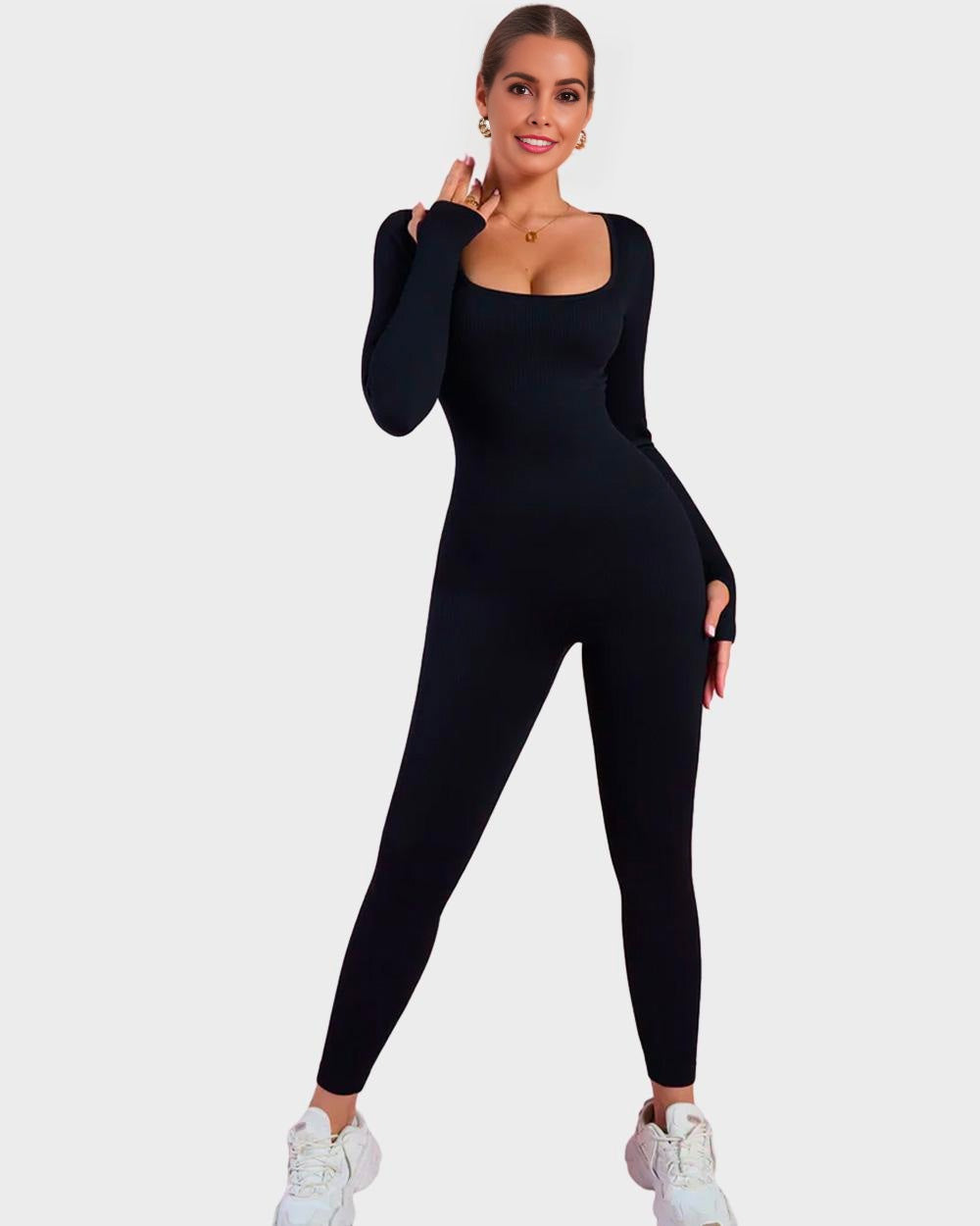 LALUNA® |  LANGE MOUWEN SHAPER JUMPSUIT