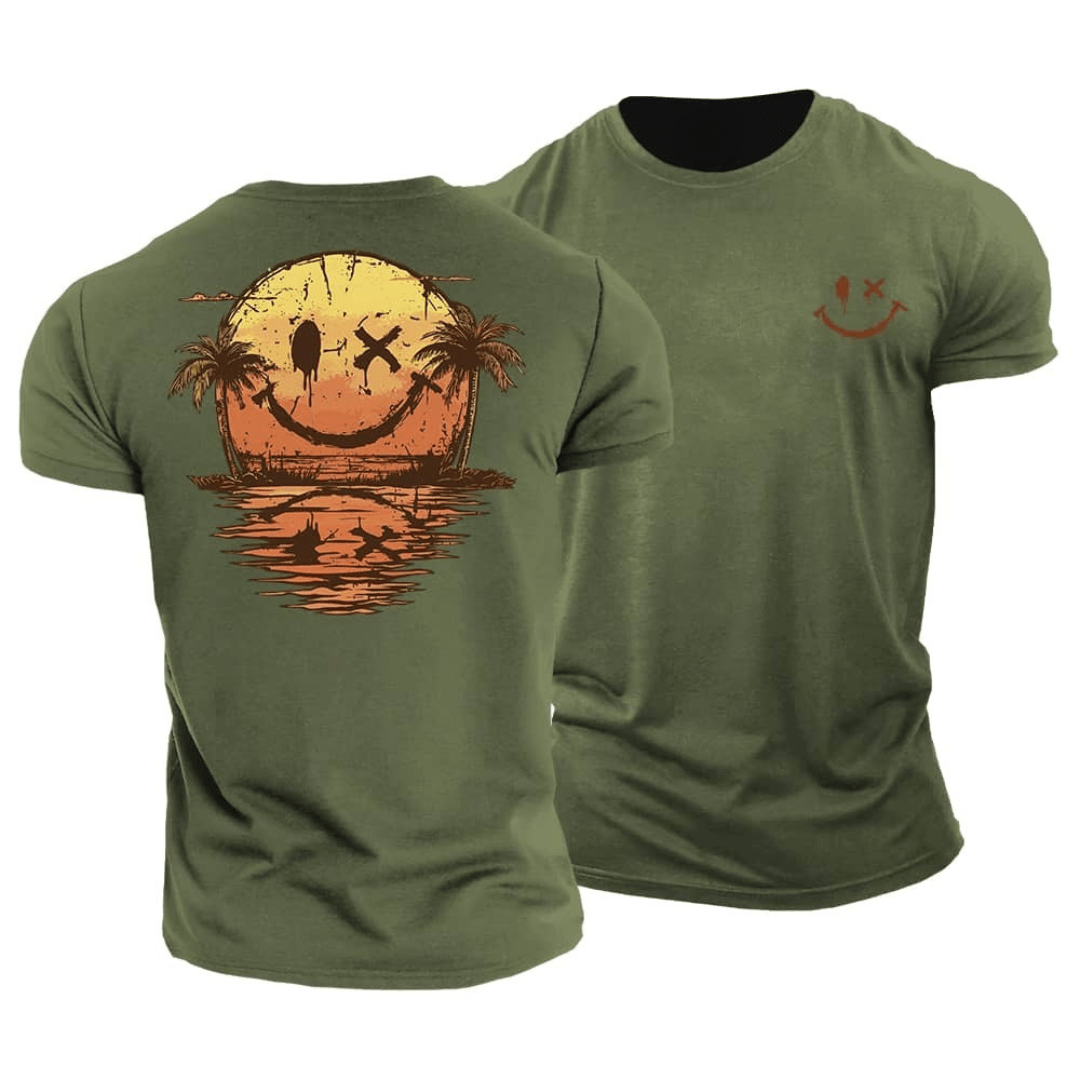 Zomerse Smiley Zee T-Shirt | 1+1 Gratis