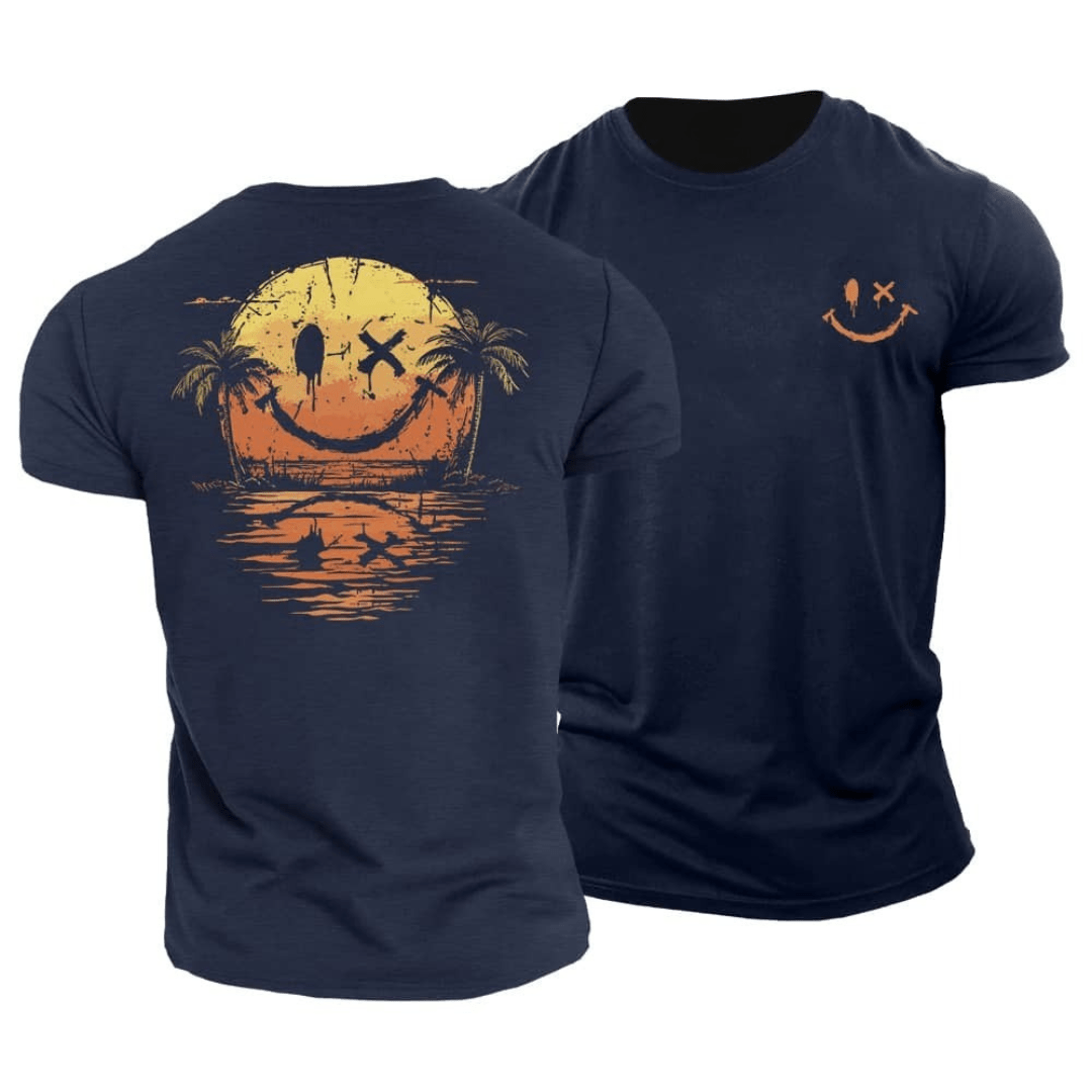Zomerse Smiley Zee T-Shirt | 1+1 Gratis