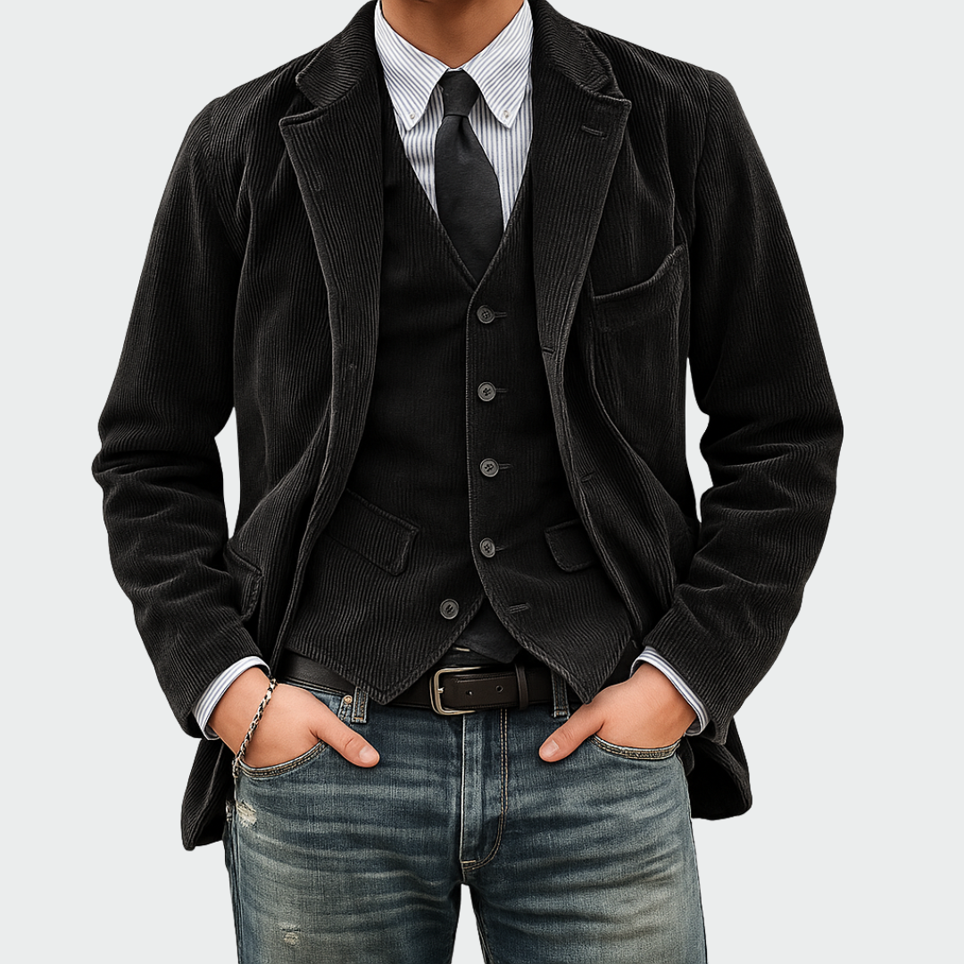 Laluna® | Luxe herenset met jas en vest