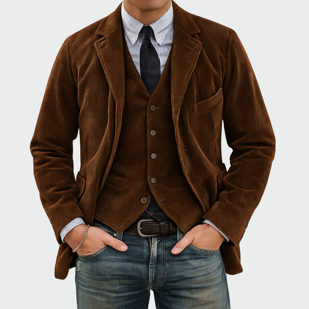 Laluna® | Luxe herenset met jas en vest