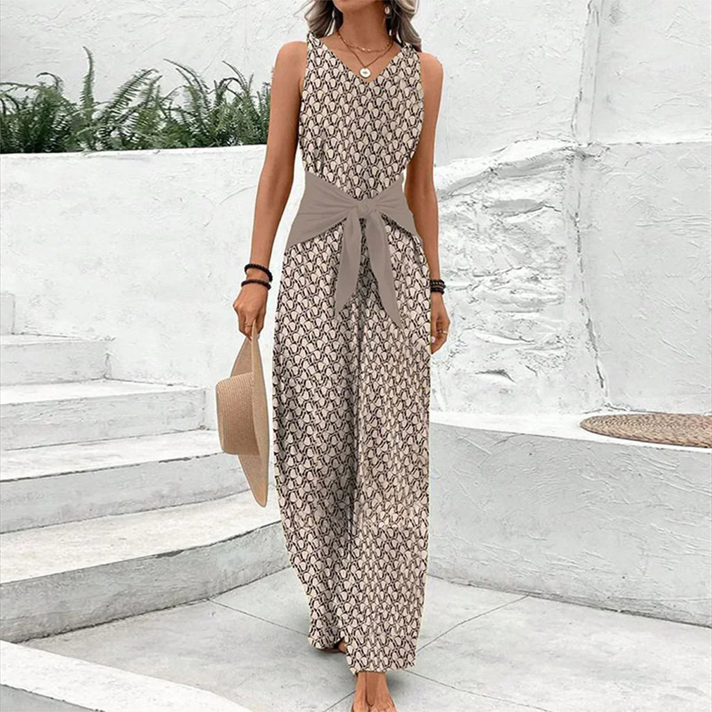 Laluna® | Mouwloze Jumpsuit met ronde hals