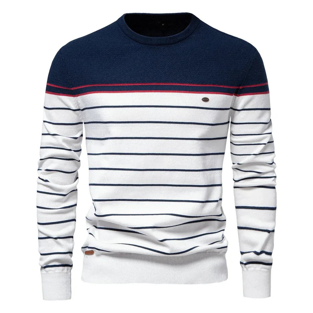 Sebastian | Heren Trui Met Streepdesign