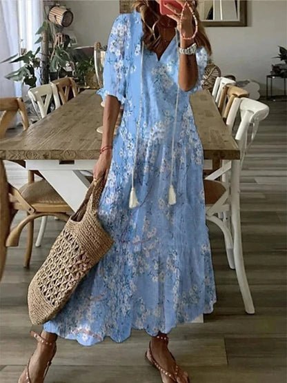Lisa | Relaxte Boho Midi Jurk