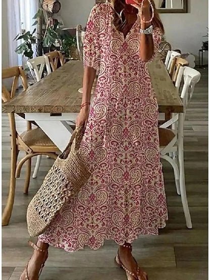 Lisa | Relaxte Boho Midi Jurk