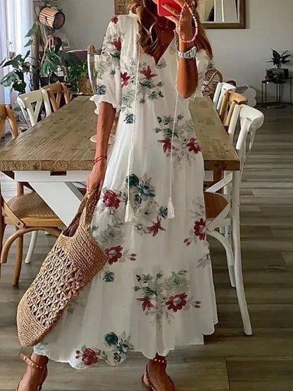 Lisa | Relaxte Boho Midi Jurk