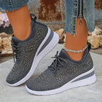 Violetta | Orthopedische sneakers met glinsterende steentjes