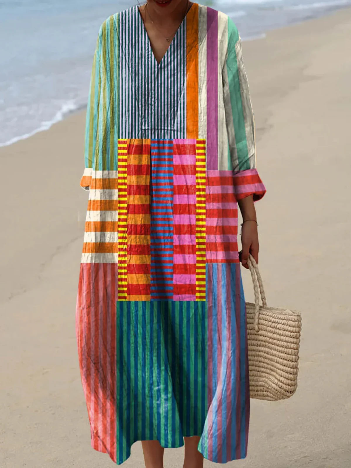 Laluna® | Mouwloze Maxi Dress met structuur